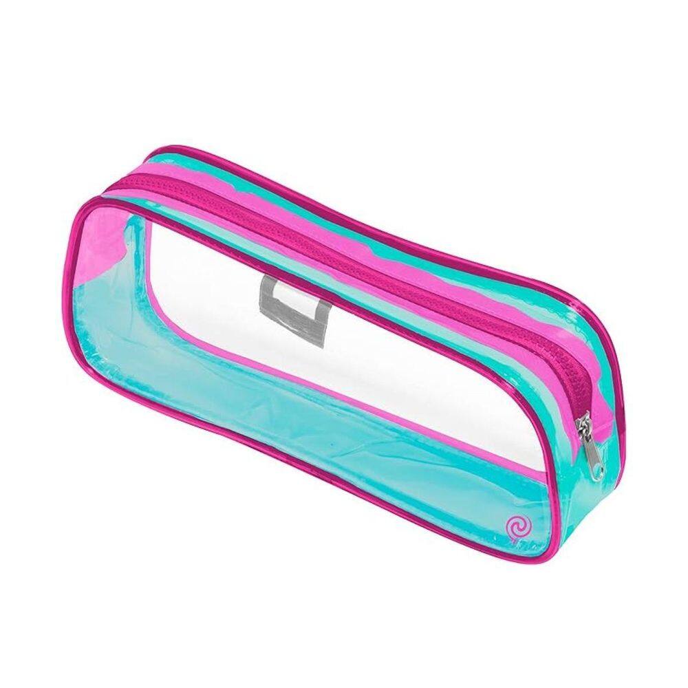 Estojo Transparente Ziper Pink Tutti Frutti Brw