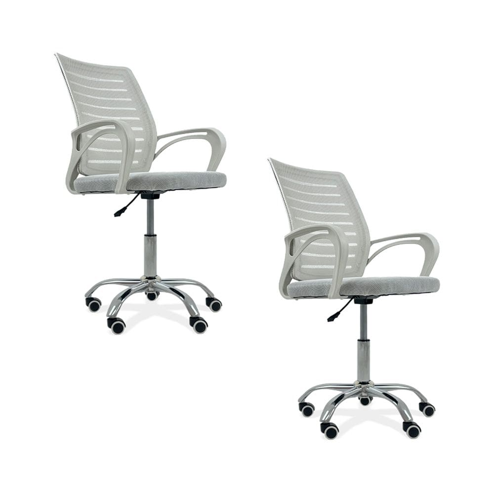 Kit 2 Cadeiras de Escritório Diretor Roma Oficial Branco