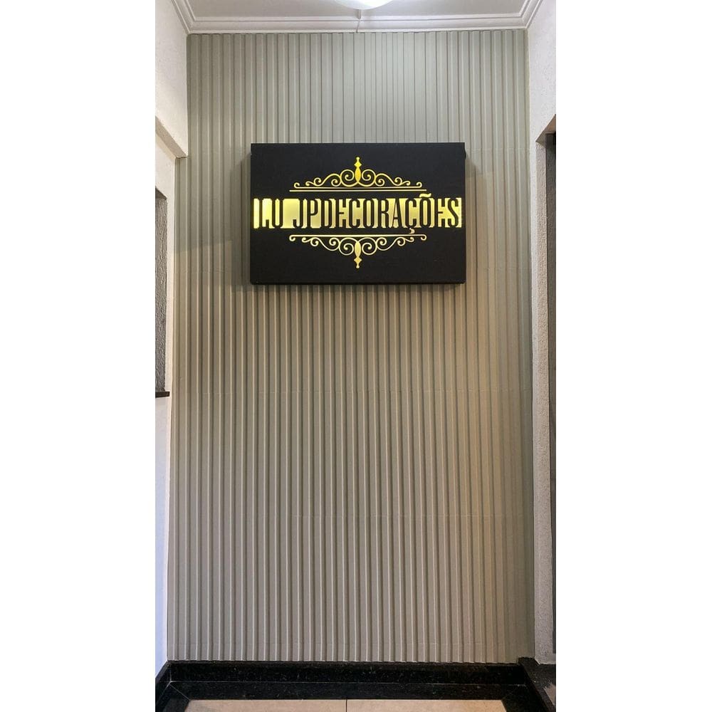 16 Placas 3D Pvc Painel Ripado Parede Revestimento 50 X 50Cm