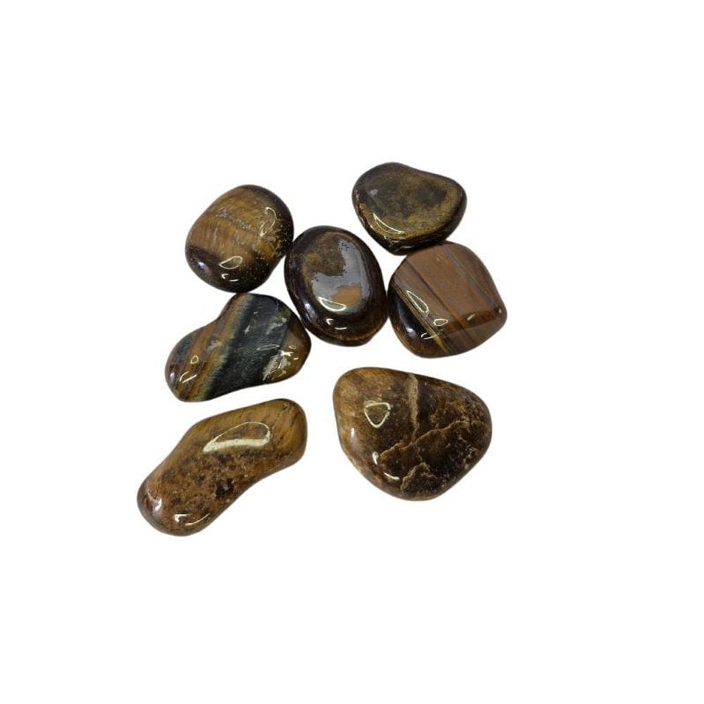 Pedra Olho De Tigre 3 A 5 Cm Rolada 250G Natural