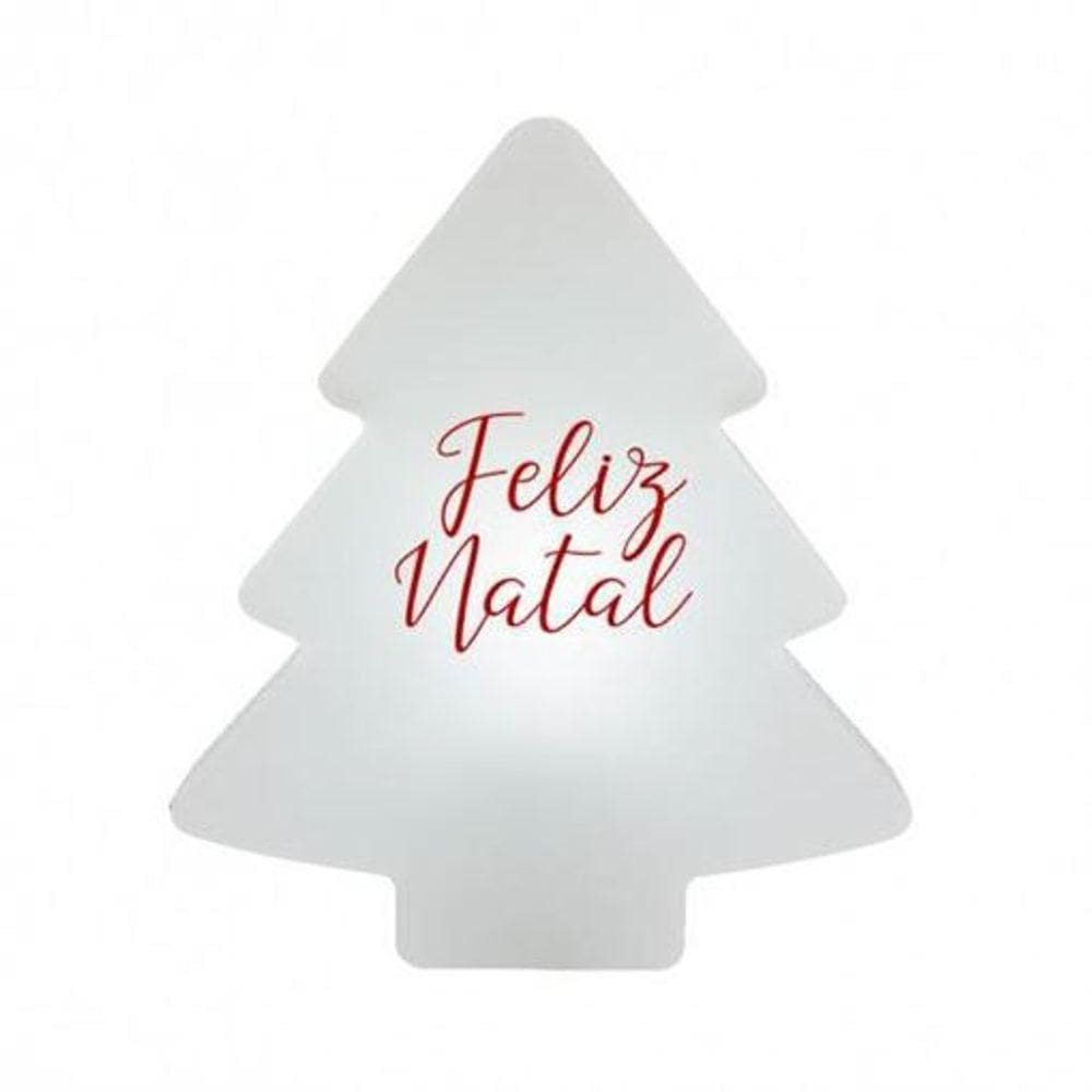 Luminária árvore Natalina Merry Christmas Branca