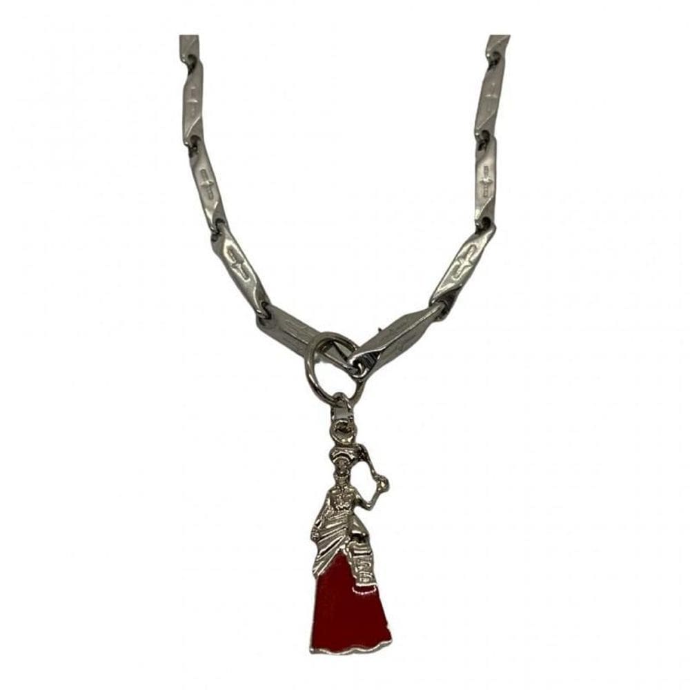 Corrente Metal Com Pingente Umbanda Candomblé-Escolha Orixá