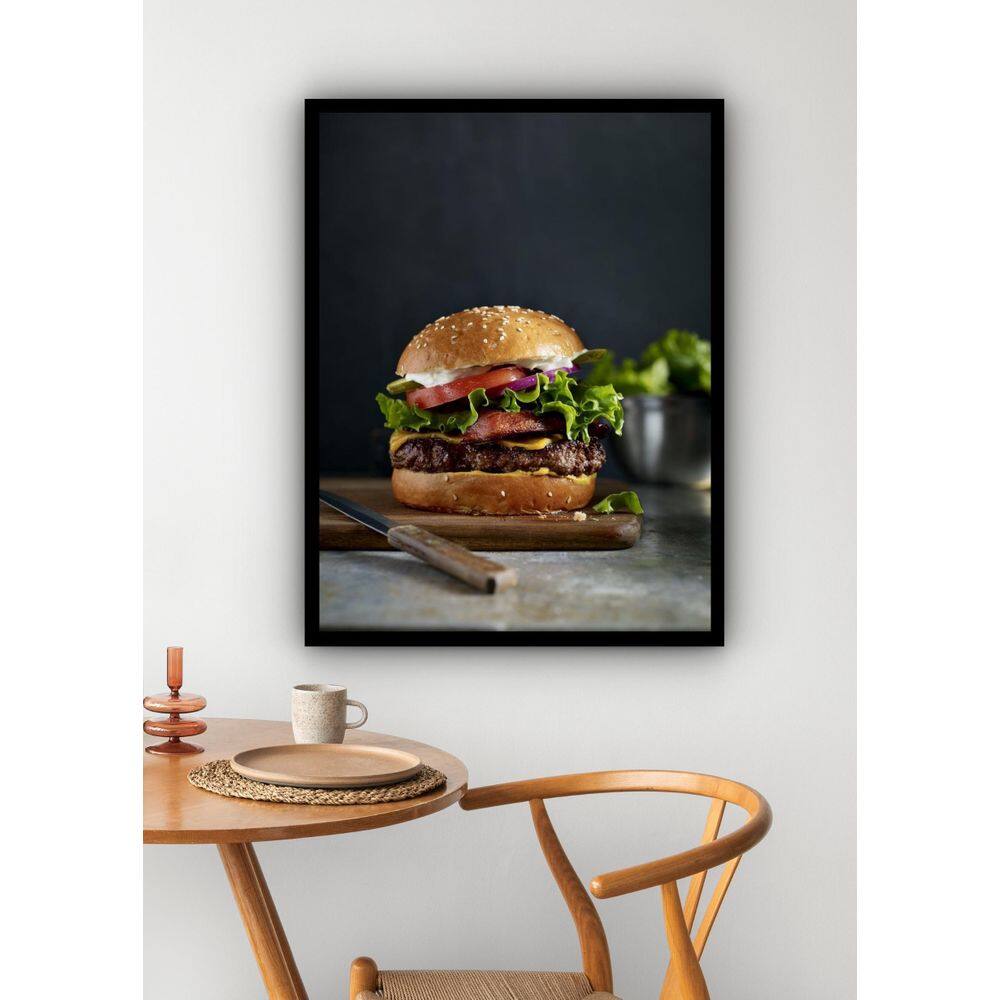 Quadro Decorativo Fotografia Hambúrguer - 70X50Cm