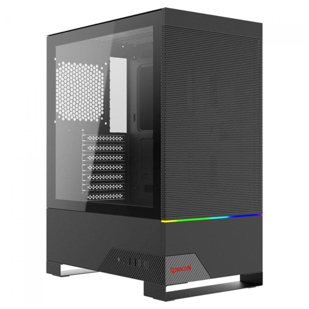 Gabinete Gamer Redragon Carbon - Vidro Temperado - RGB - ATX - Preto - CA-610B