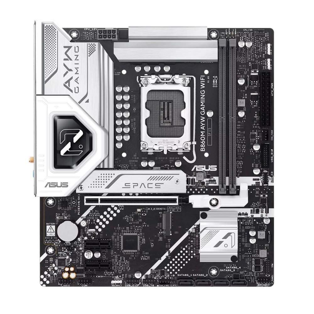 Placa Mãe Asus B860M AYW Gaming Wi-Fi - LGA 1851 - DDR5 8800 - Chipset B860M - Wi-Fi 6 - Micro-ATX