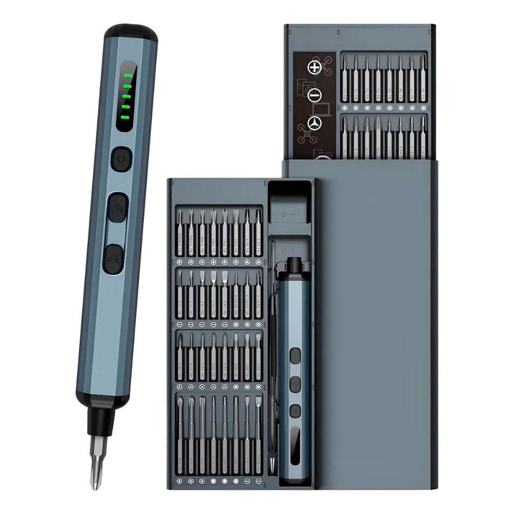 Conjunto de Chave Elétrica de Alta Precisão 68 em 1 - Philips, Fenda, Torx, Hexagonal e Triângulo