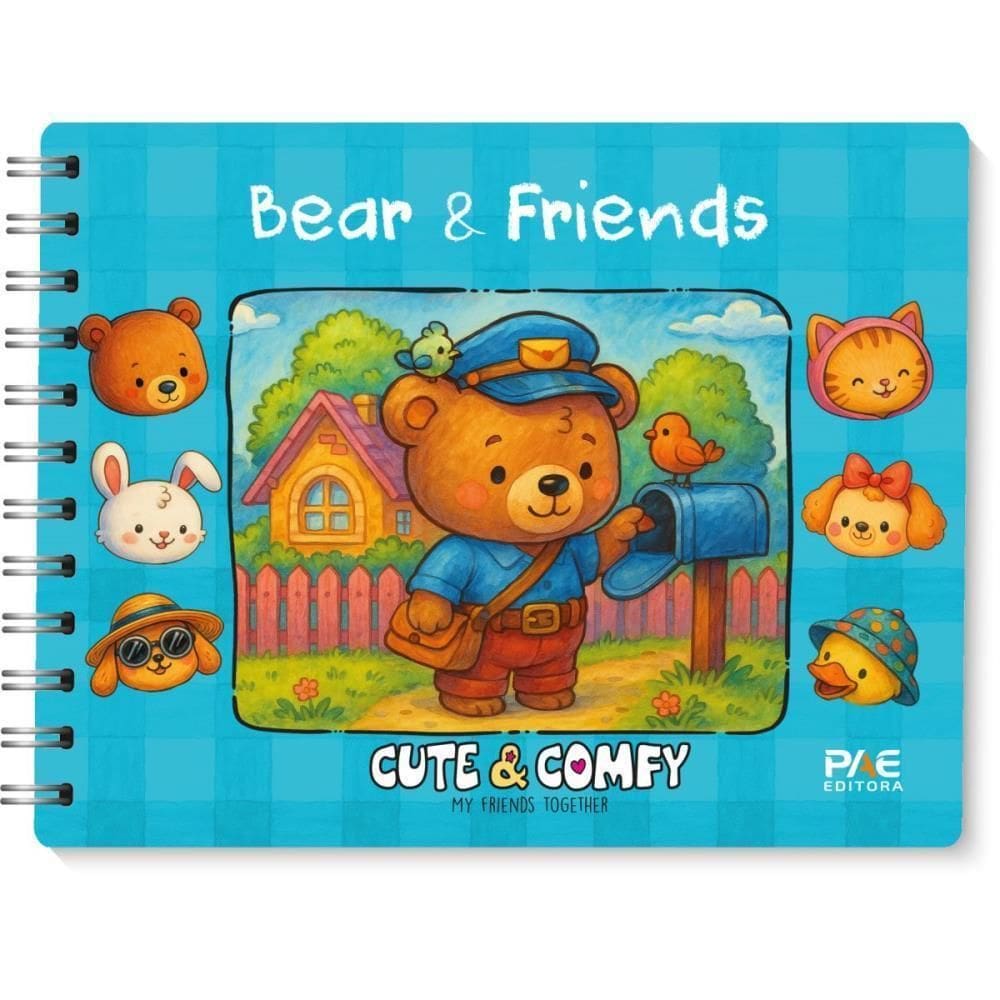MP - Livro De Colorir Cute   Comfy Bear Frien