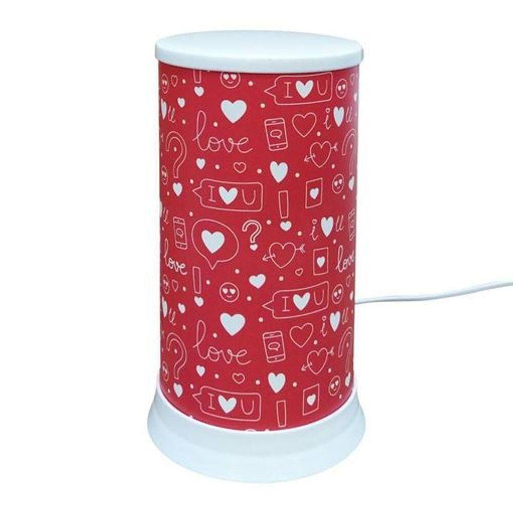 Luminária De Mesa Hug I Love You All Red