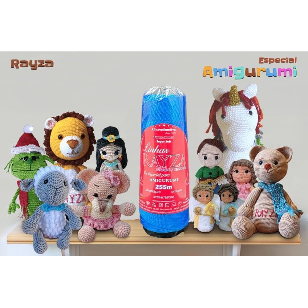 Linha Rayza Ideal Para Amigurumi - Cor 039 Azul Bahamas