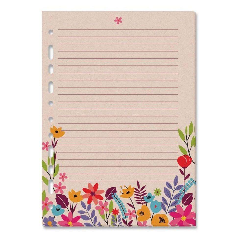 MP - Refil Decorado Floral Kraft 30 Fls Fina