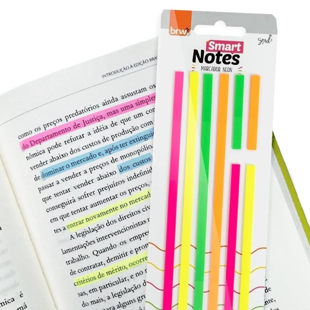 Marcador Smart Notes Brw Neon 8 Blocos 20Fls Ba1060