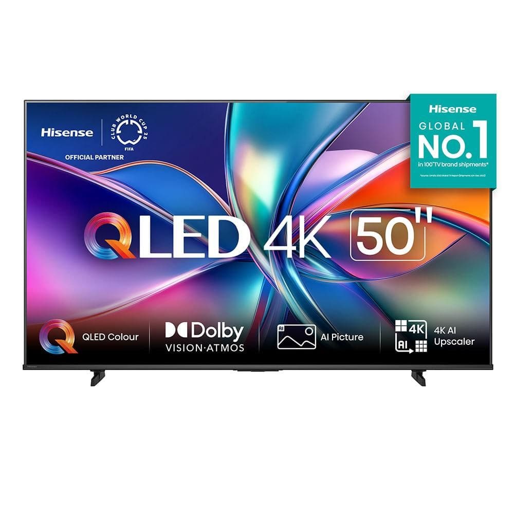 Smart TV 4K Hisense QLED 50” Polegadas com Dolby Vision, Dolby Atmos, HDR10+ e Wi-Fi - 50Q6QV