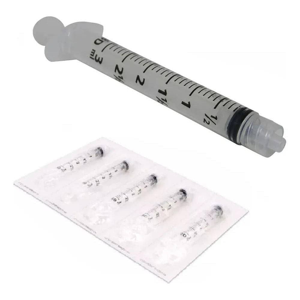 2X Seringa 3Ml Bd Sem Agulha Cx 100 Unidades Luer Lock