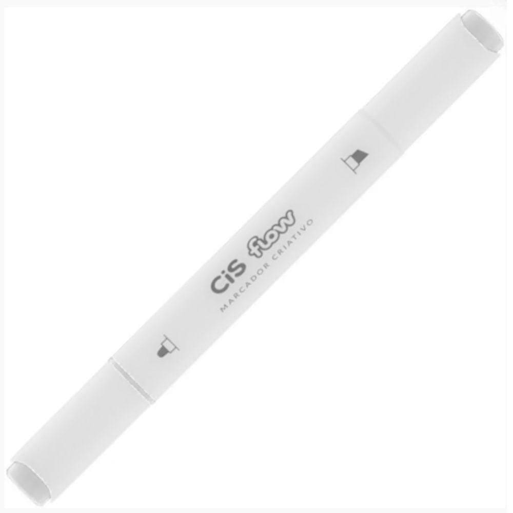 Marcador Criativo Ponta Dupla Flow Cis Branco