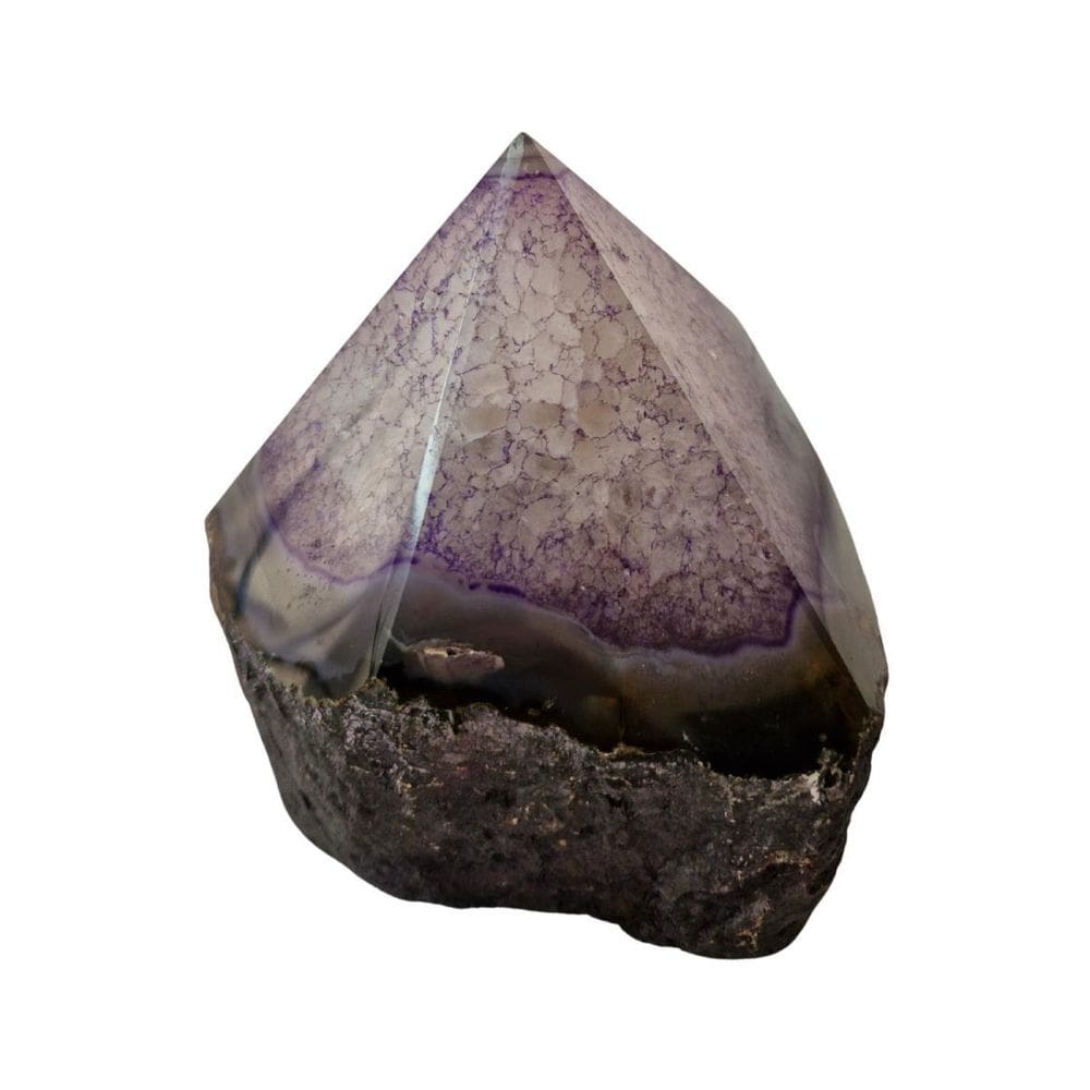 Pedra Natural Ponta Geradora Energia Ágata Roxa 1,7 A 1,8 Kg