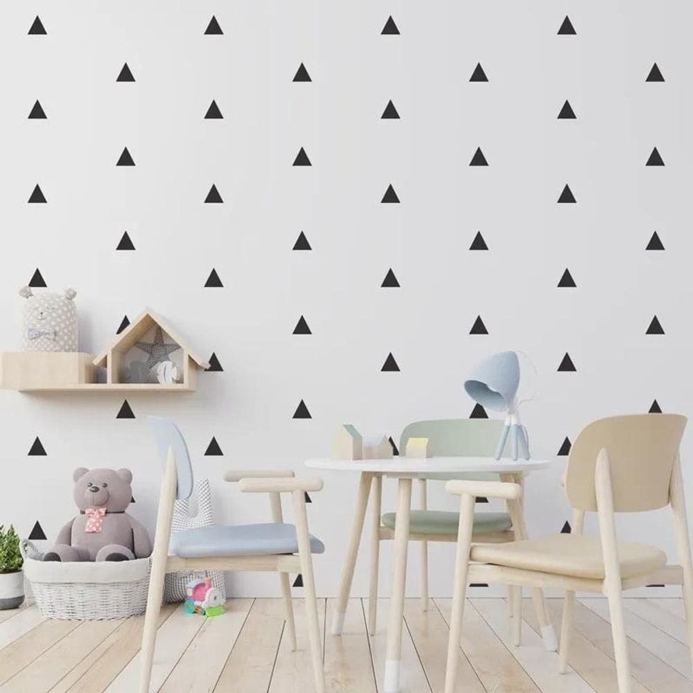 2X Adesivo De Parede - Kit Com 150 Triângulos 5Cmx5Cm - 002K