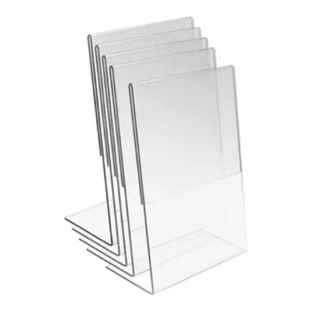 10 Displays L Expositor 10X15 Acrílico Cardápio Pix Qr Code