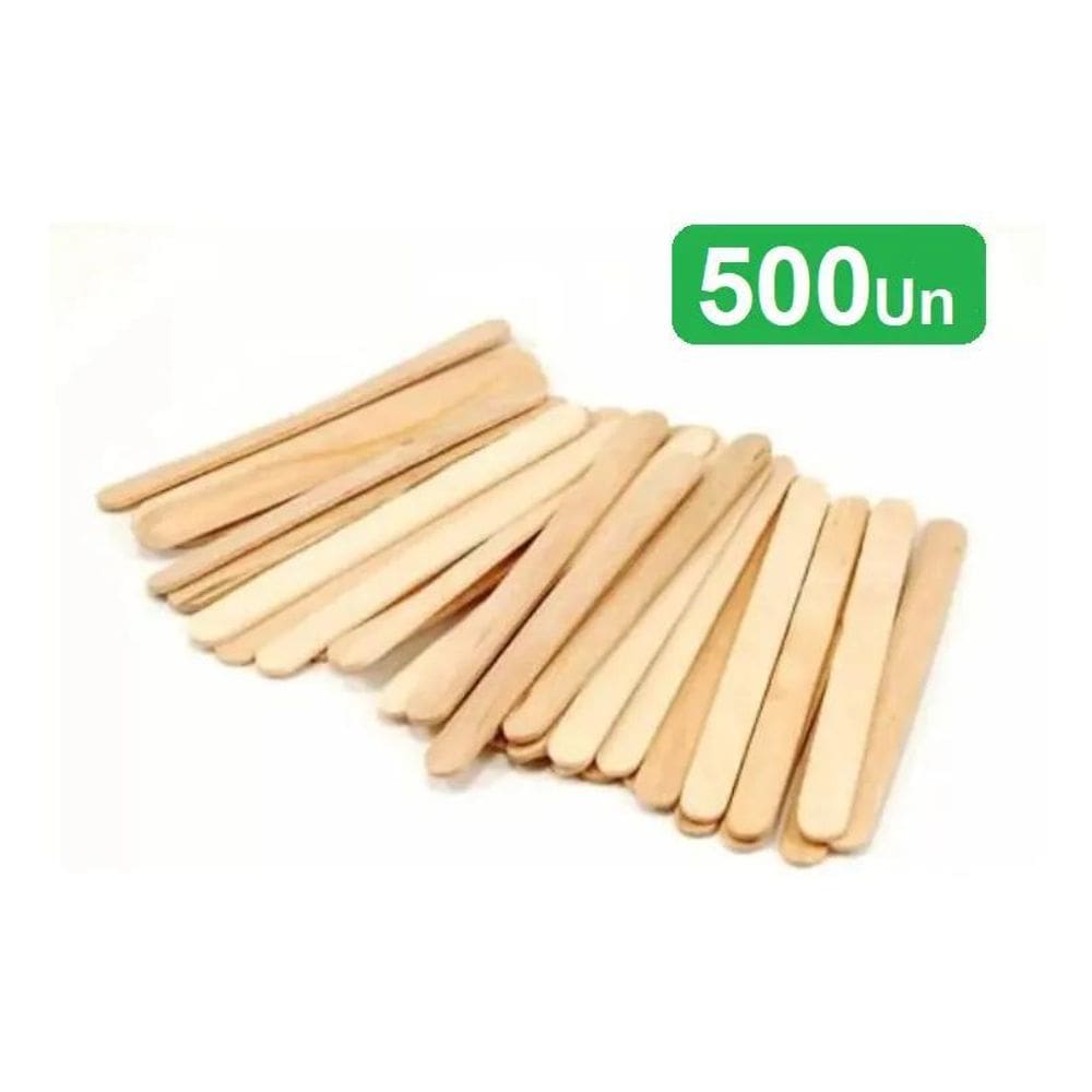2X Kit 500 Abaixador De Língua Madeira Theoto Palito Espatul