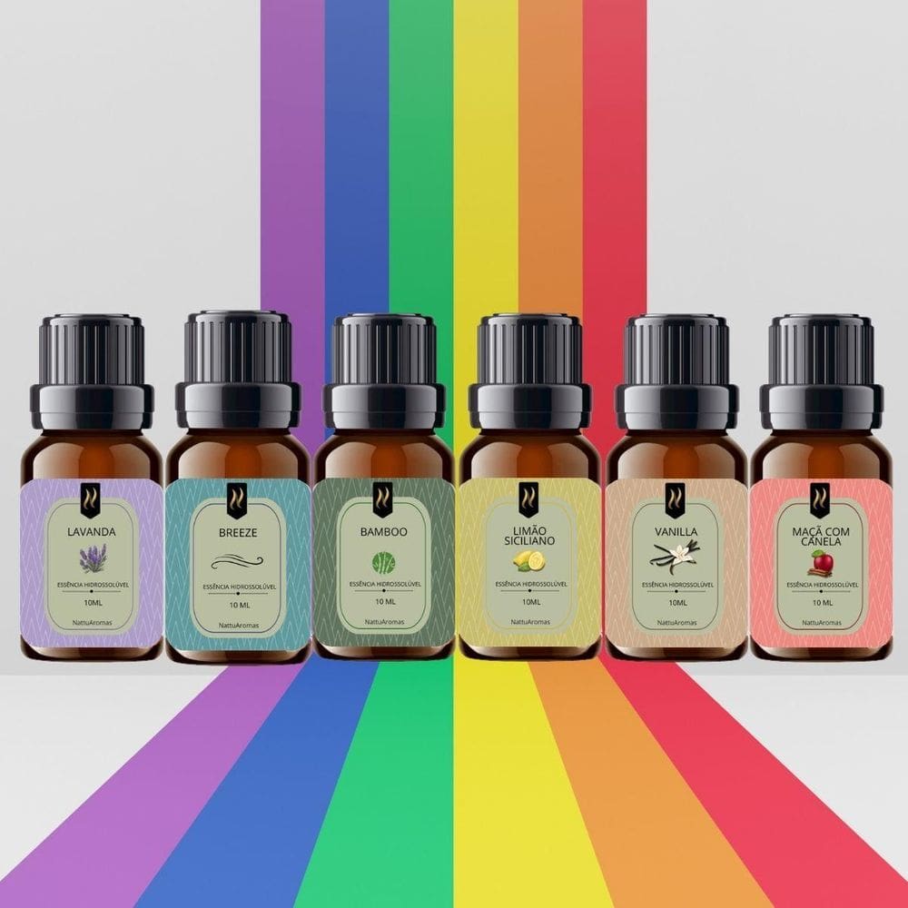 Kit Orgulho Respeito Amor Pride 6 Essências 10Ml Nattuaromas