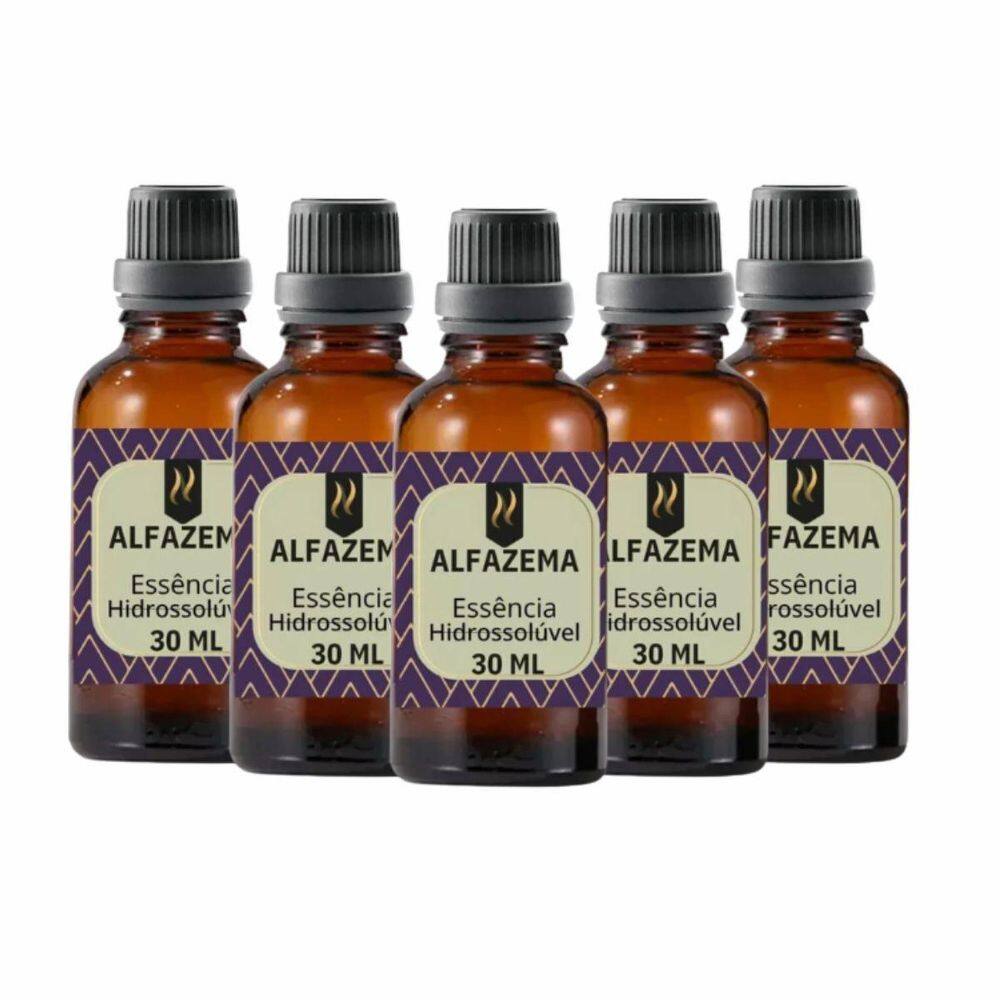 Super Kit 5 Essências A Base Água Hidrossolúvel 30Ml Difusor