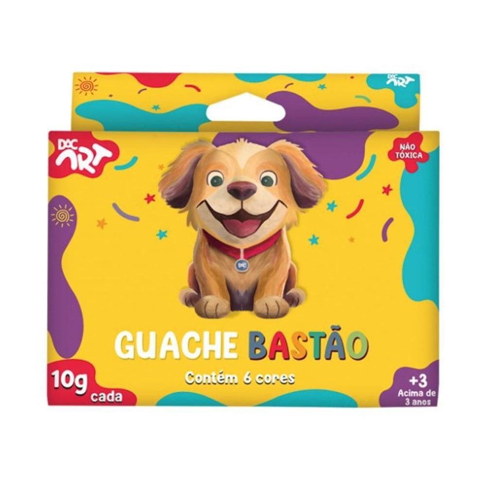 Guachê Em Bastão Com 6 Cores Dac