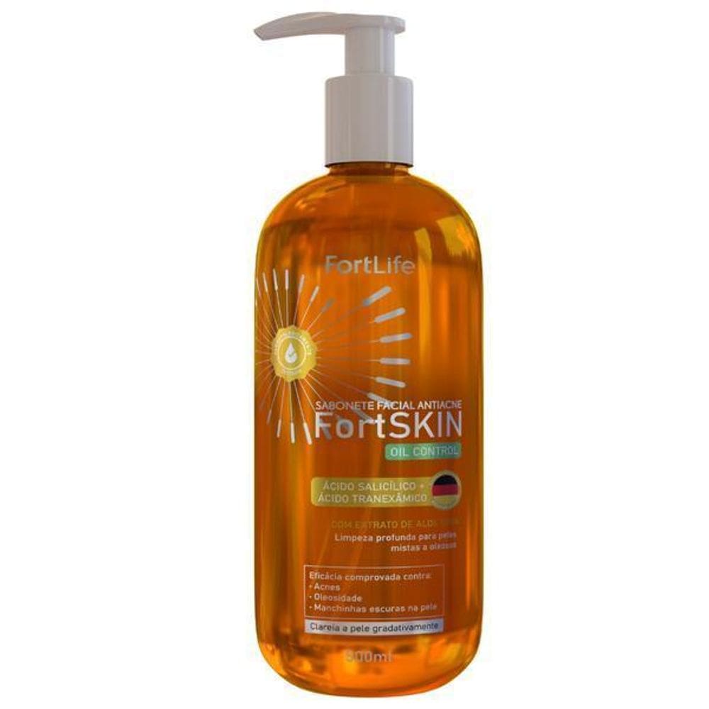 Fortskin Sabonete Gel Facial Oil Control 500Ml - Fortlife
