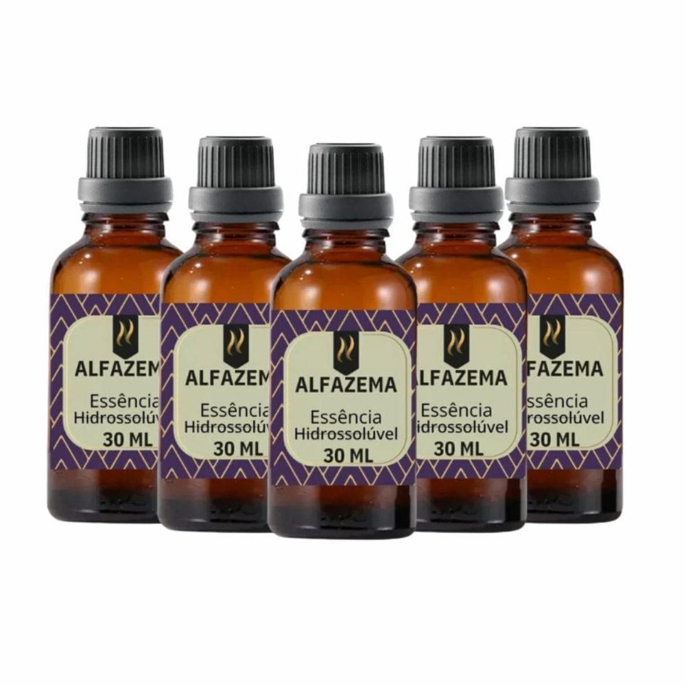 Super Kit 5 Essências A Base Água Hidrossolúvel 30Ml Difusor