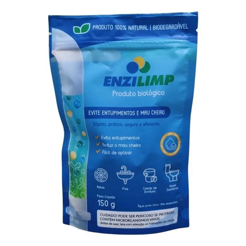 2X Biodegrador Enzlimp 150G Limpa Fossa Ralo Pia Vaso Sanitá