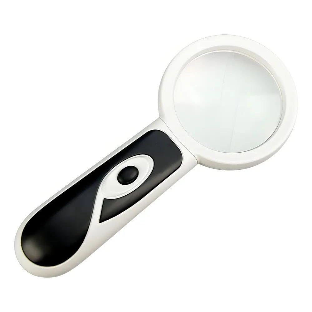 2X Lupa De Mão Com Ampliação 3X 20X Com Luz Led