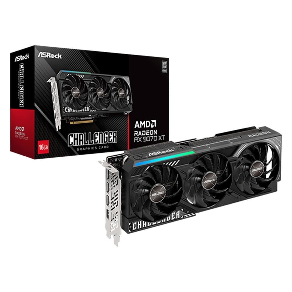 Gpu ASROCK AMD Radeon RX 9070 XT Challenger 16GB GDDR6 256 BITS 90-GA61ZZ-00UANF