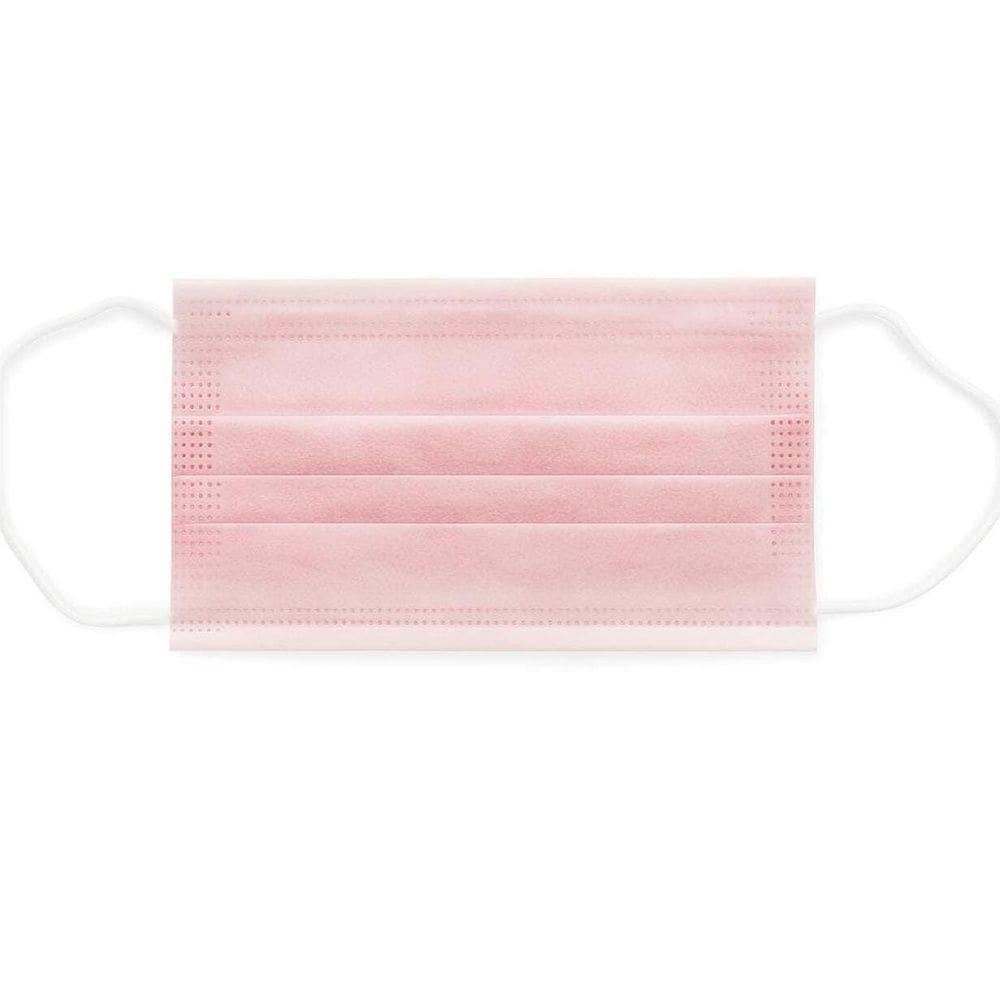 Máscara Infantil Tnt Descartável Tripla C Elástico Rosa 100U