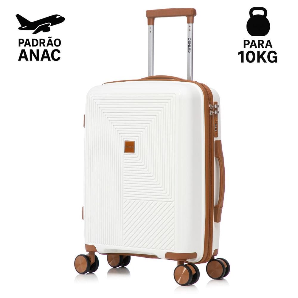 Mala Bordo 10kg Viagem Resistente Flexível em Polipropileno Rodinhas 360º TSA - Quito - Denlex