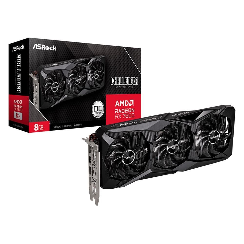 Gpu ASROCK AMD Radeon RX 7600 Challenger PRO OC 8GB GDDR6 128 BITS 90-GA62ZZ-00UANF