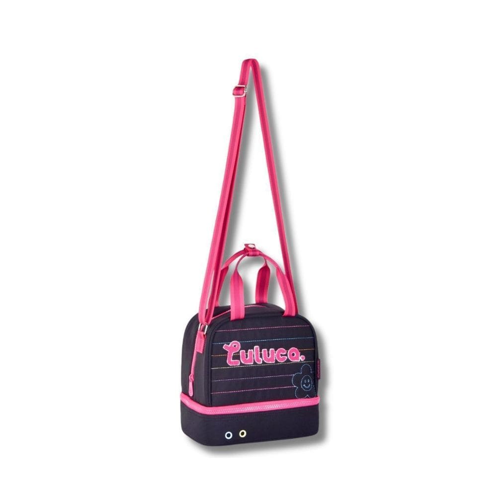 Lancheira Luluca Térmica Juvenil Kids Escolar Meninas Preta