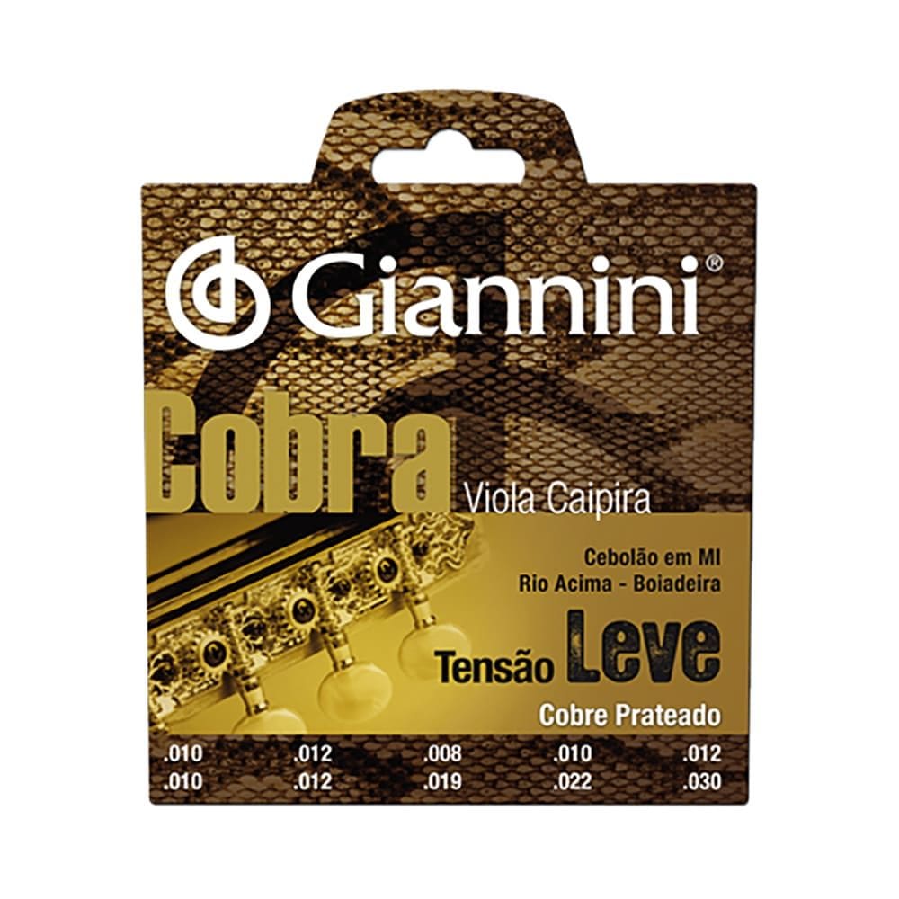 Corda Viola Caipira Giannini GESVL Leve Cobre Prateado
