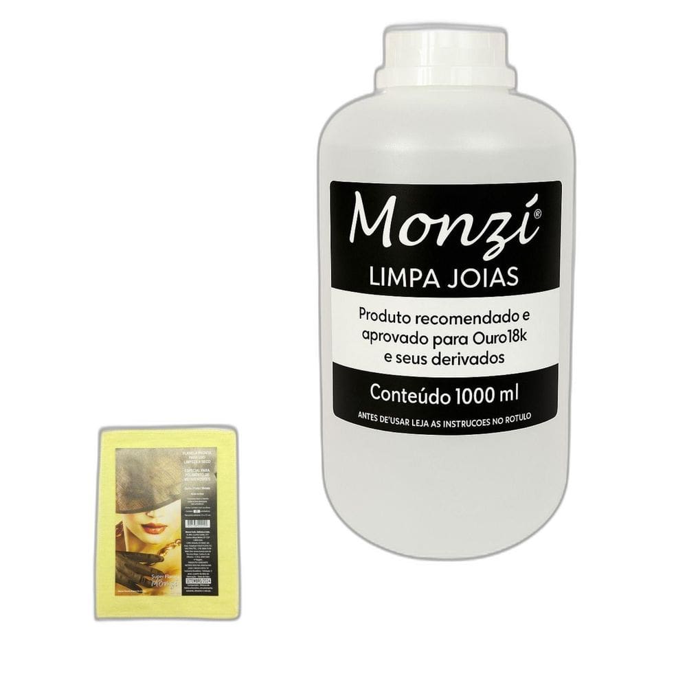 MP - Kit 1 Limpa Jo ias Ouro Monzi 1 Litro Gr