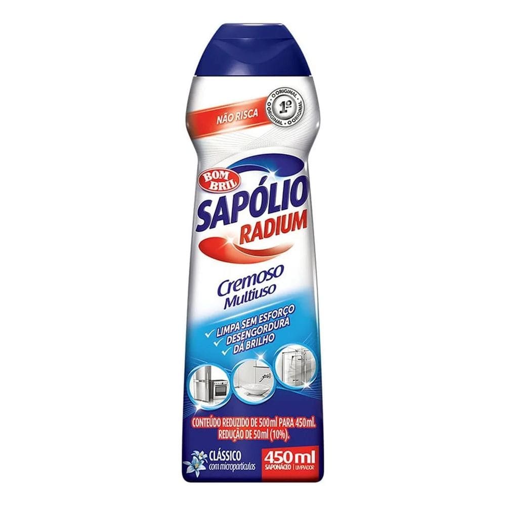 2X Sapólio Radium Saponáceo Clássico Cremoso Em Squeeze 450M