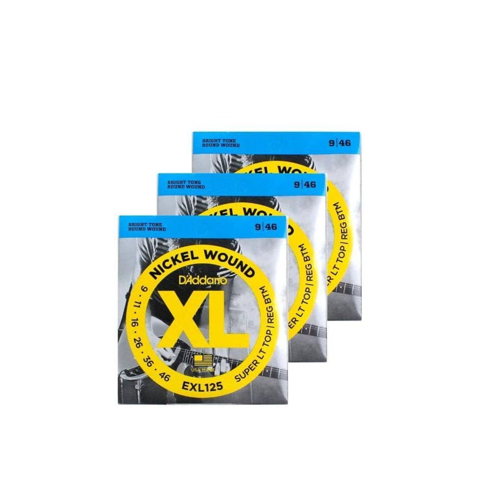 Kit 3 Und. Enc. Para Guit D`Addario Exl125 09-046 Sup. Light