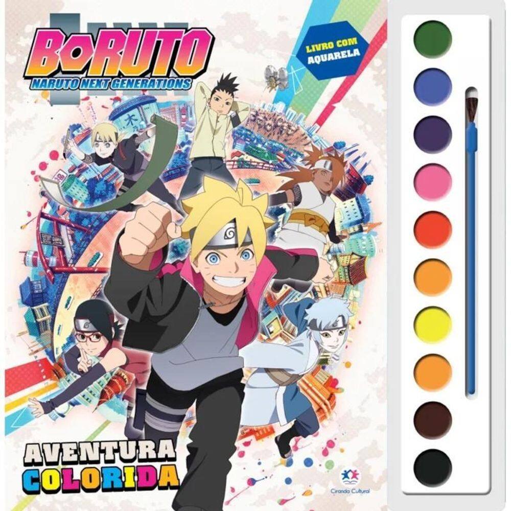 Livro Aquarela Boruto - Aventura Colorida - Ciranda Cultural