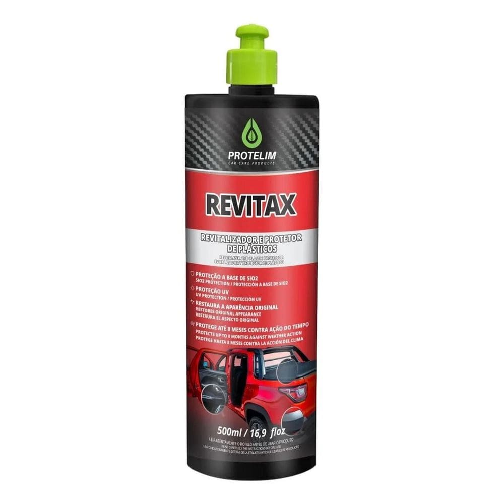 2X Revitax Protelim 500Ml Revitalizador Protetor De Plastico