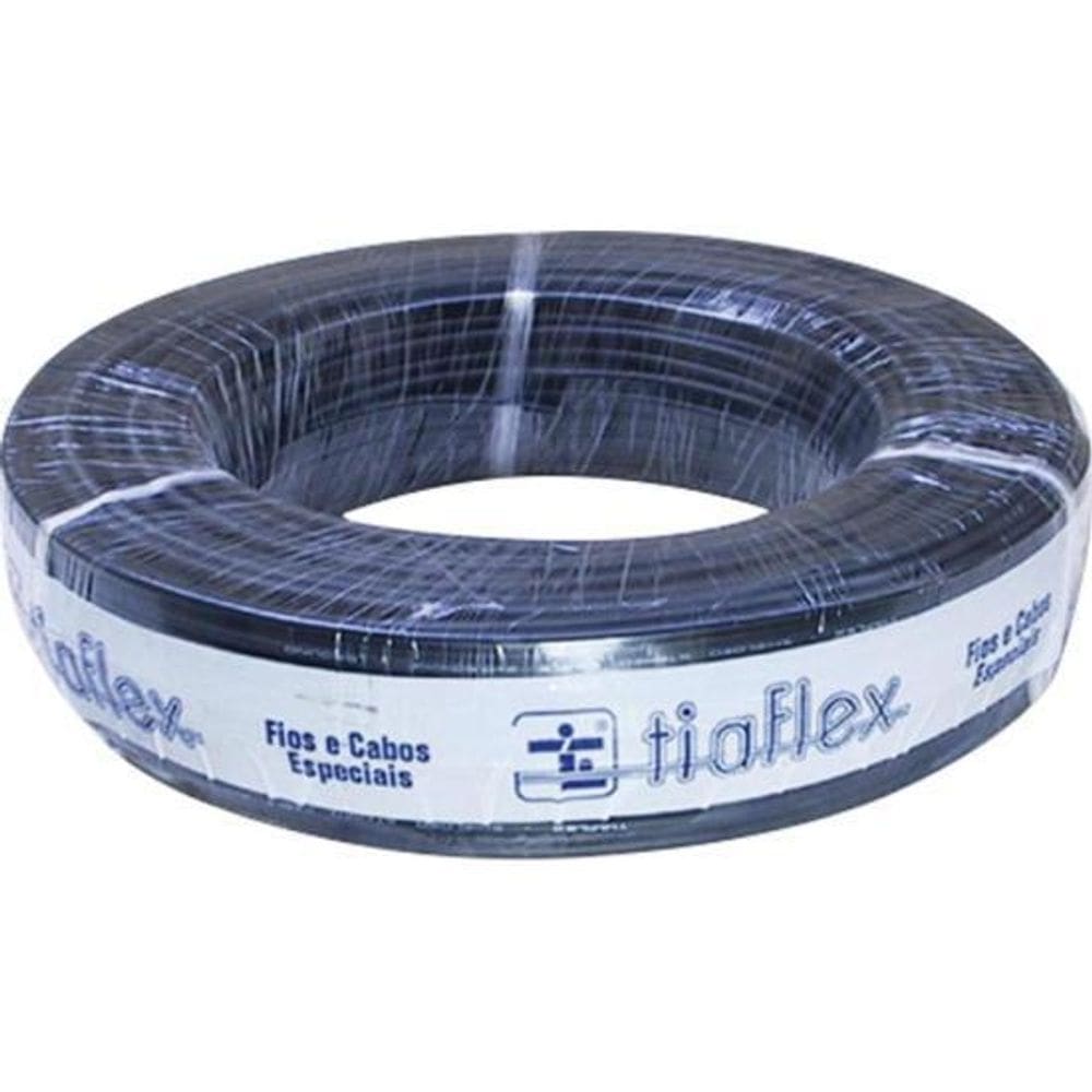 Cabo Microfone Balanceado AfT Ofhc 2 X 22Awg Preto Tiaflex