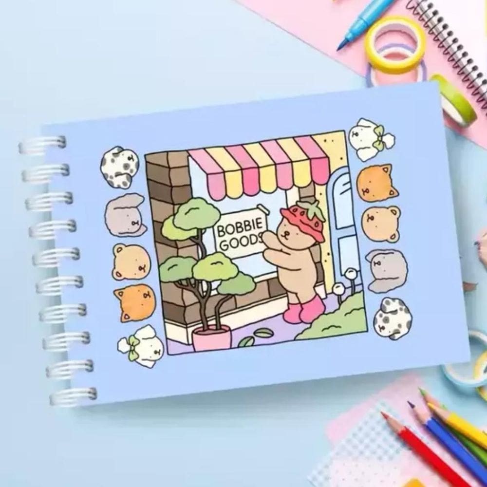 Livro Para Colorir Infantil Bobbie Goods Com Ursinhos Fofos