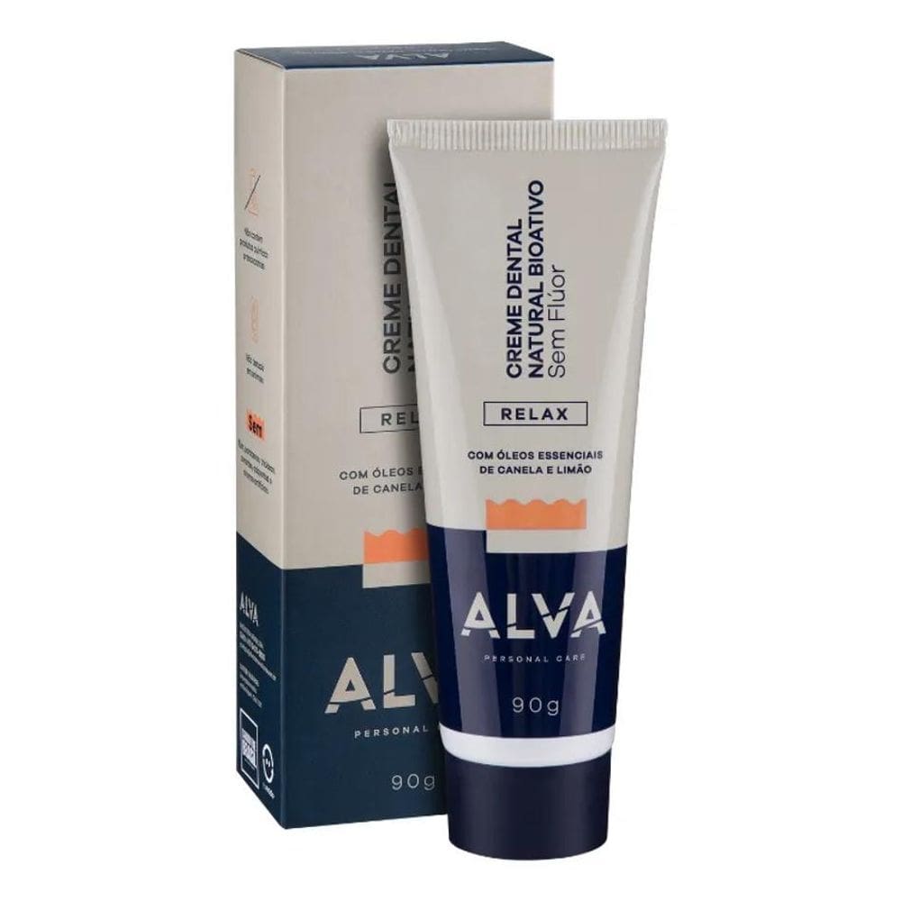 2X Pasta De Dente Relax - Limão E Canela Vegano 90G Alva