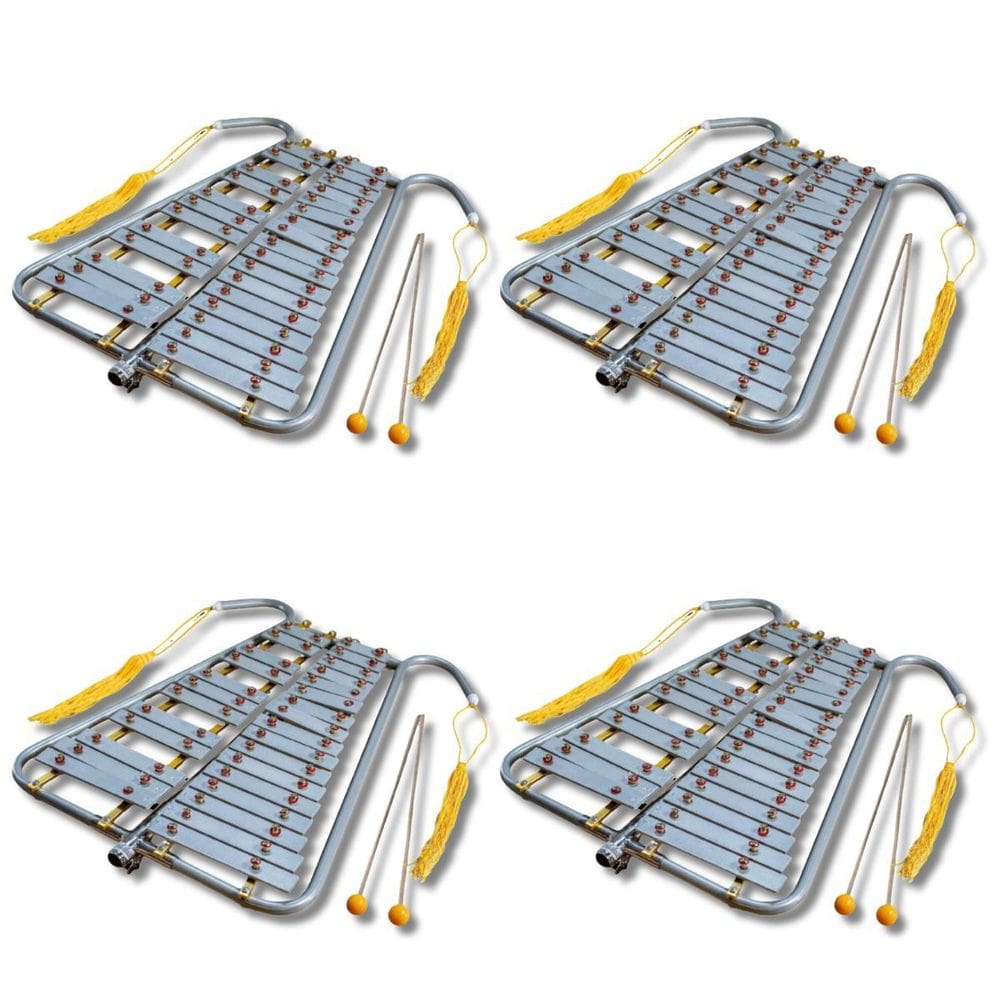 Kit 4 Lira Marcial 29 Teclas Alumínio + Baqueta Ft29 Andaluz