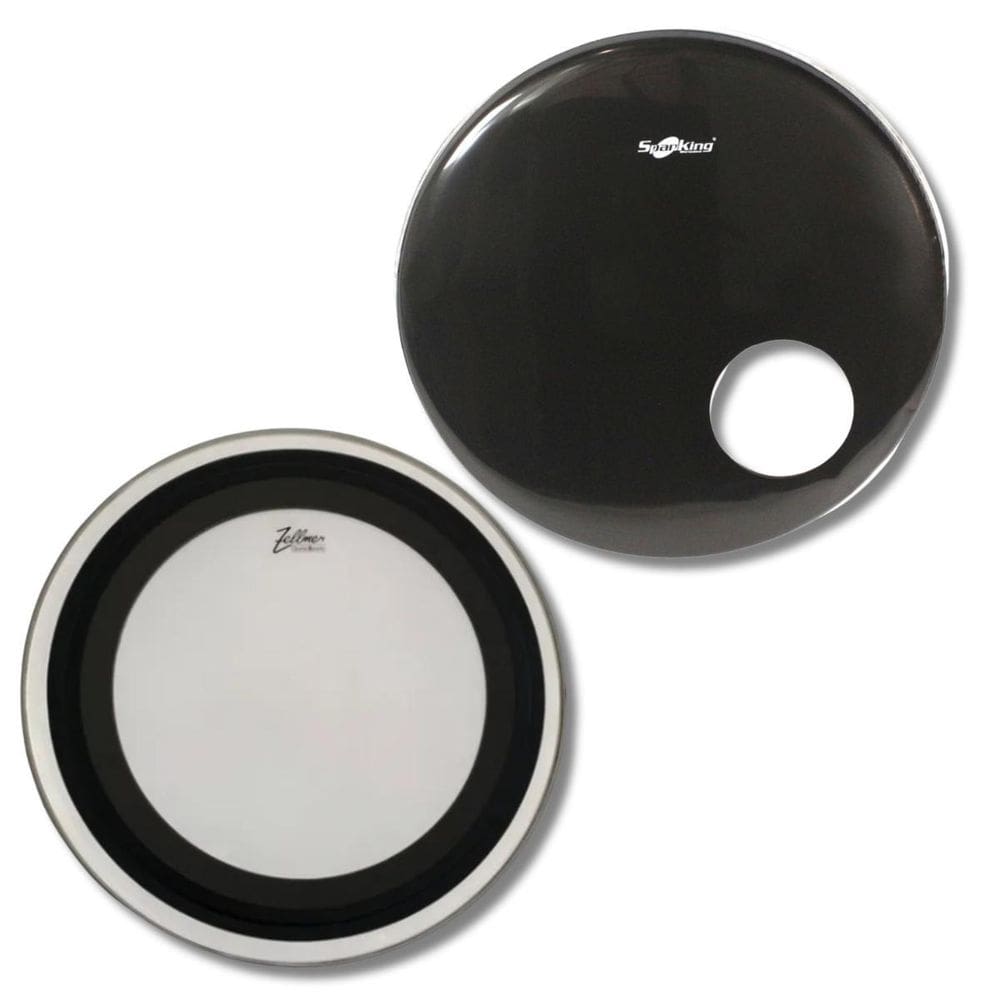 Kit Pele 20 Bumbo Sonicboom Filme Dp + Pele Com Furo Muffler