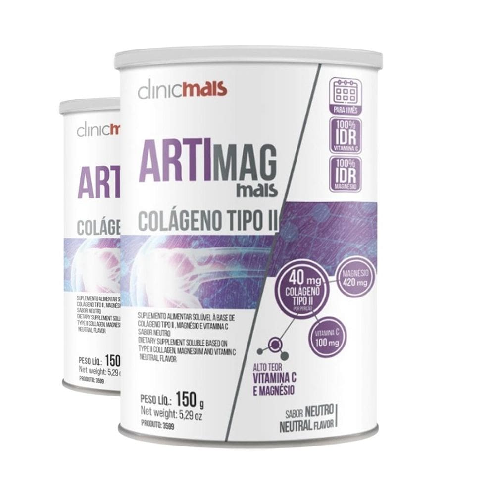 Kit 2 Artimag Mais Clinicmais Colágeno Tipo 2 150G Neutro