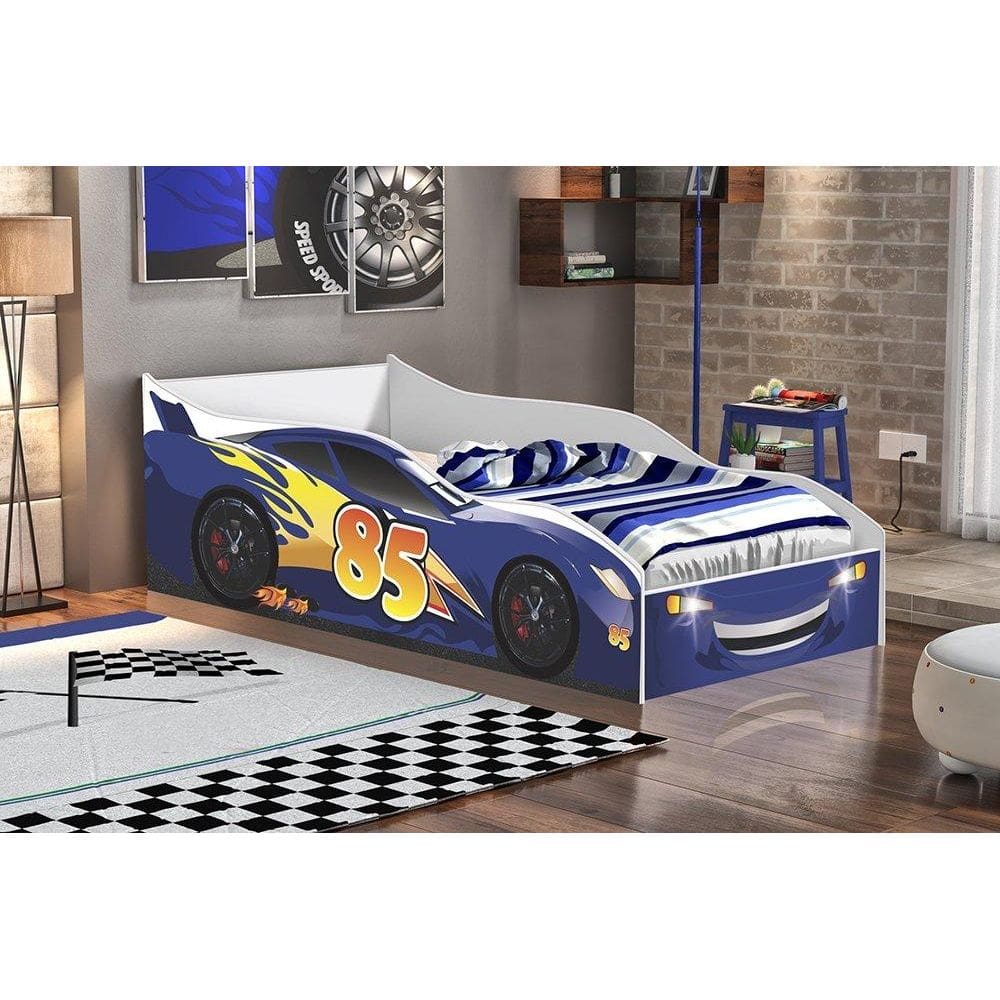 Cama Carro Infantil Blue com Colchão - Gabrielli Móveis