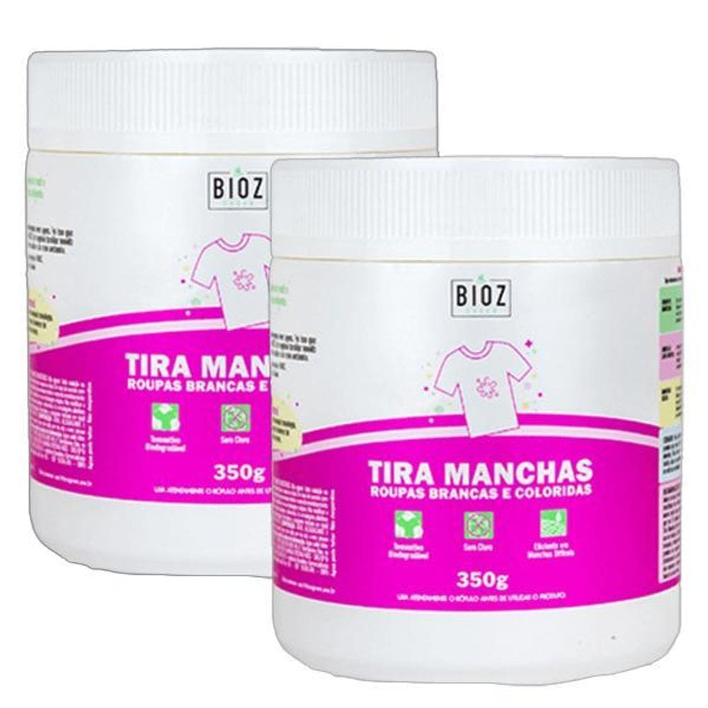 Kit 2X: Tira Manchas Biodegradável Bioz Green 350G