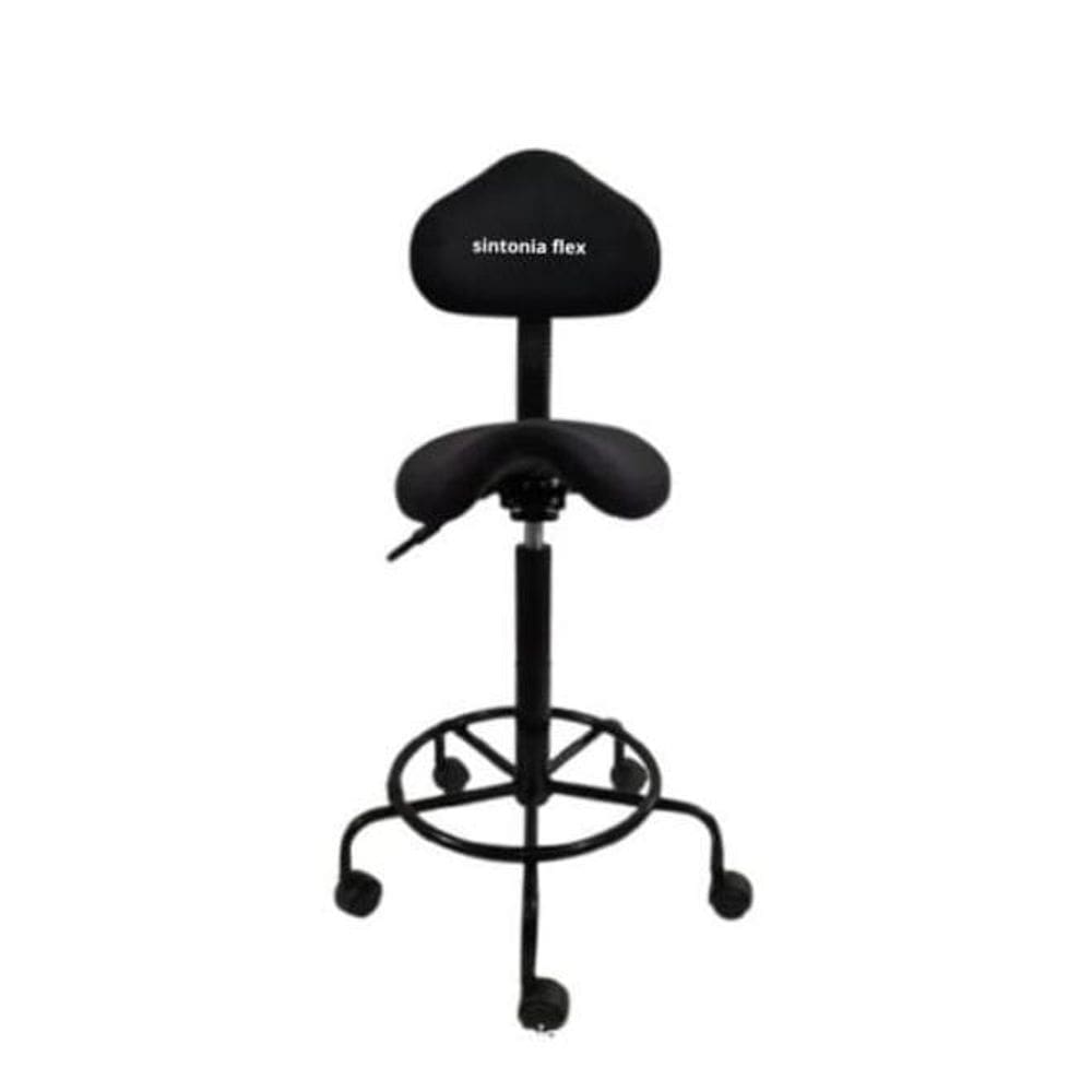 Cadeira Mocho Sela Alta 65 Min. 75 Max. Suede Preto