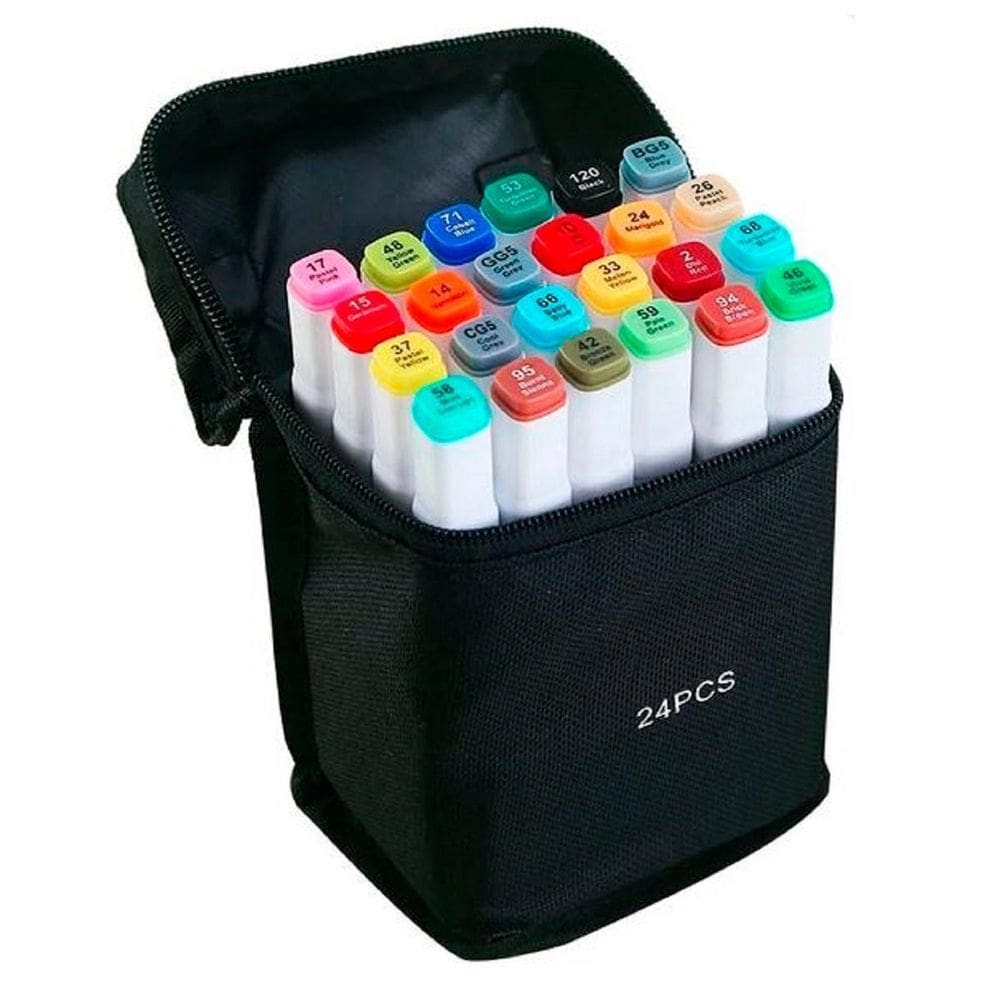 Conjunto Canetinhas 24 Unidades Coloridas Linha